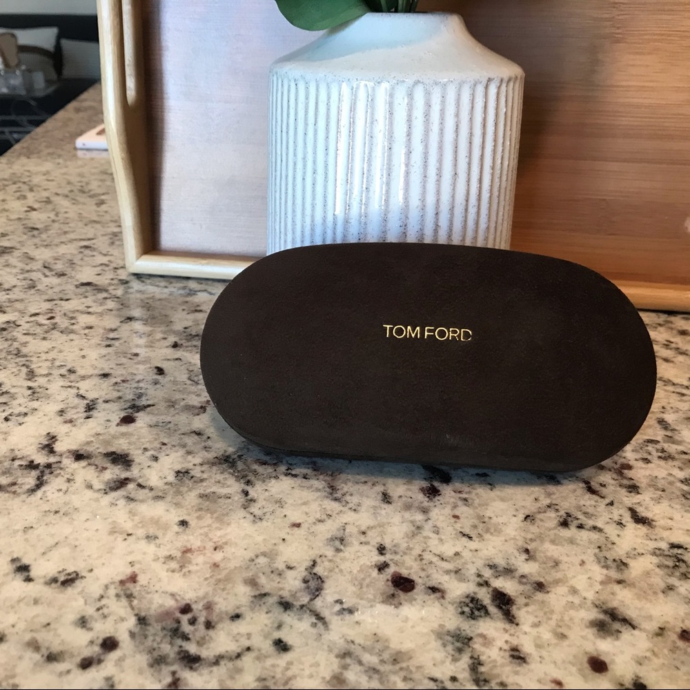 Tom Ford Dark Brown Velvet Sunglass Case